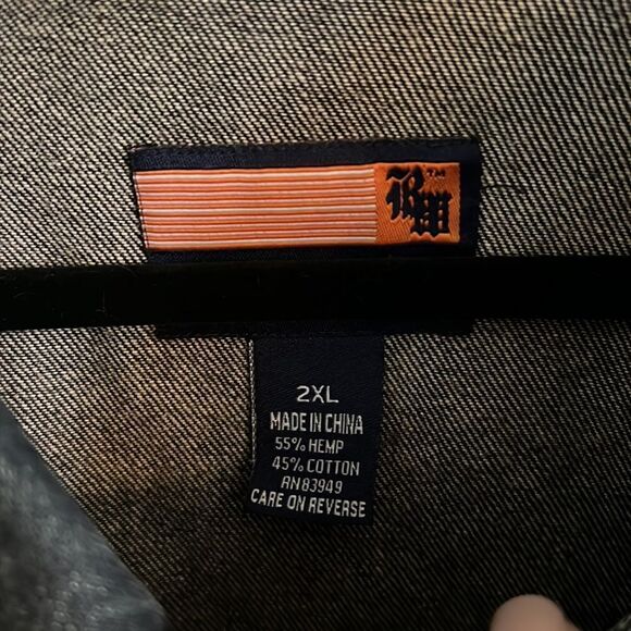 Men’s Regal Wear 2XL Vintage NBA Basketball black denim jean jacket ~ RARE! - Picture 9 of 14